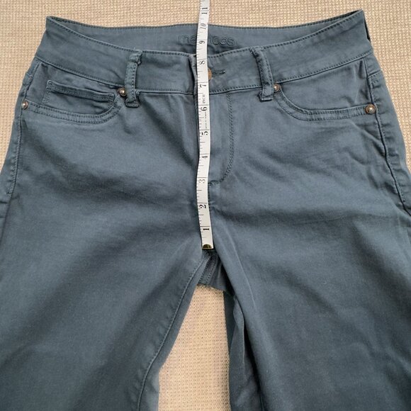 Maurices Womens Size S-R Slim Fit Pants Slate Blue Small Trouser Pockets Stretch - Picture 9 of 12